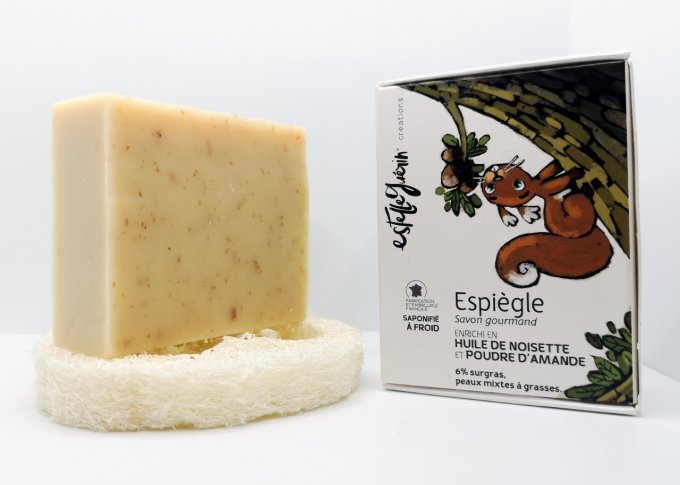 Savon argile verte enrichi à l'huile de noisette